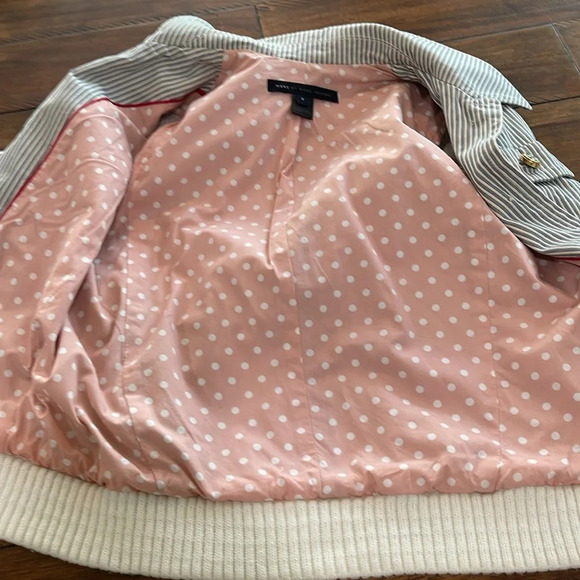 Marc by Marc Jacobs blue white striped cotton jacket size 2 sailor style preppy - Picture 11 of 17